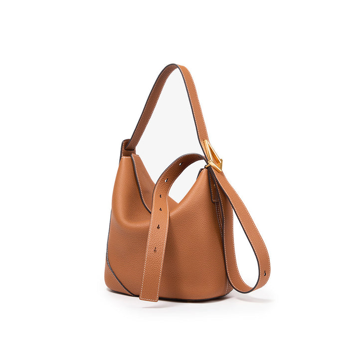 T.QING Ease Bucket Bag #color_gold-brown