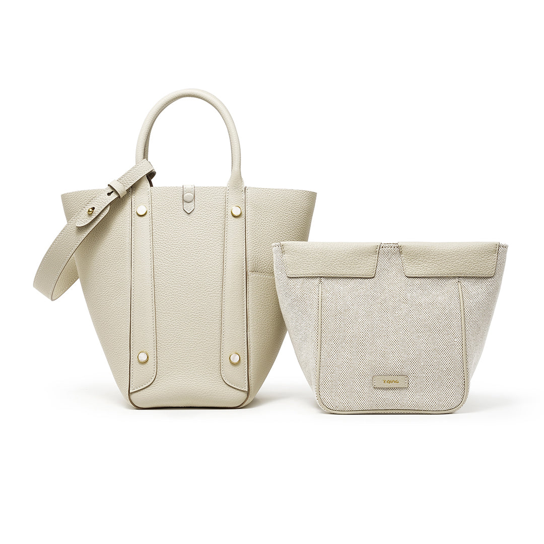 TQING Large Butterfly Tote Bucket Bag #color_cream-white