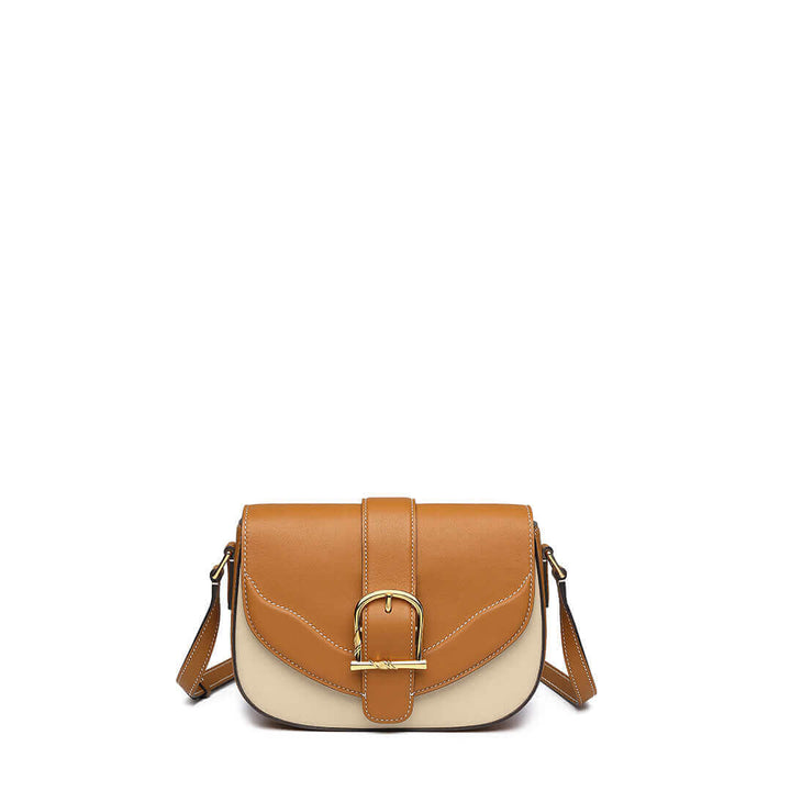 TQING Couplet Crossbody Saddle Bag #color_yellow-white