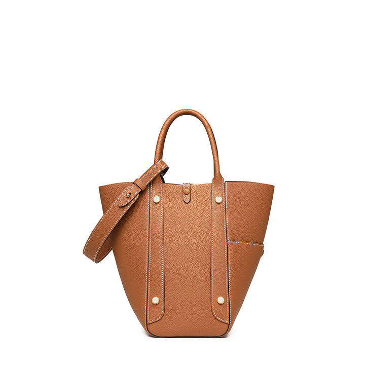 TQING Large Butterfly Tote Bucket Bag #color_gold-brown