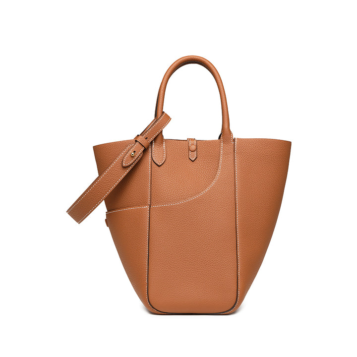 TQING Large Butterfly Tote Bucket Bag #color_gold-brown