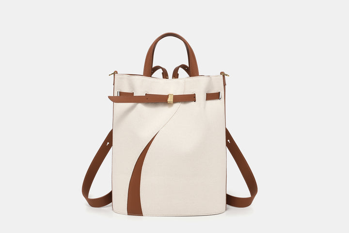 Functional Leather Bucket Bag Big Size