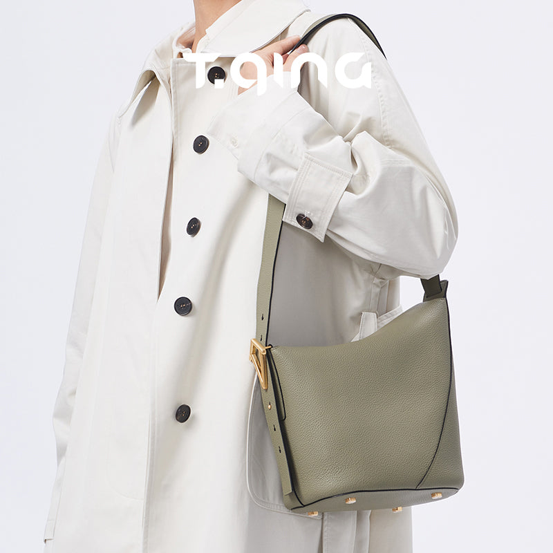 T.QING Ease Leather Shoulder Bag #color_tender-green