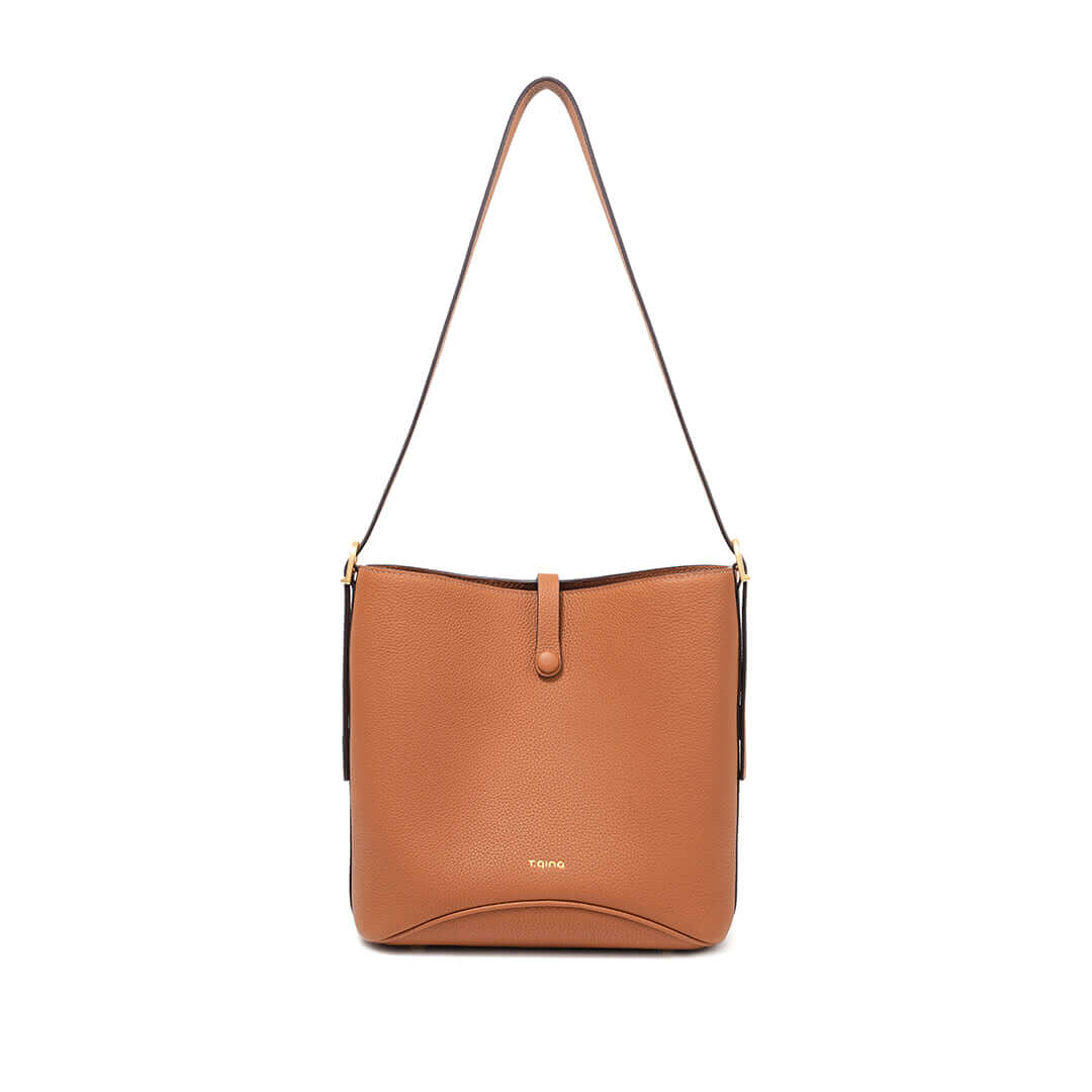 TQING Wind Chime Bucket Bag #color_gold-brown