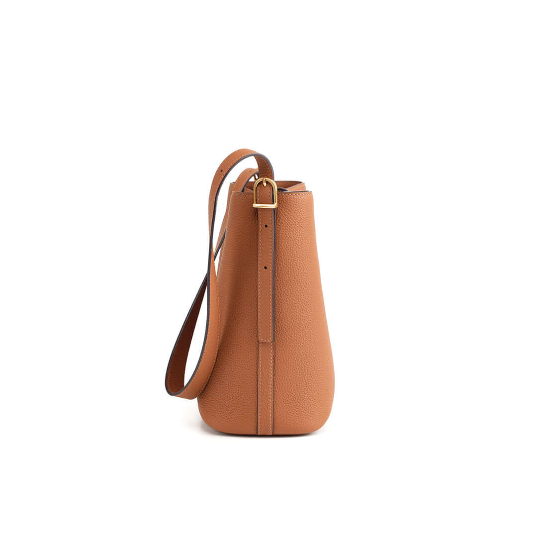 TQING Wind Chime Bucket Bag #color_gold-brown