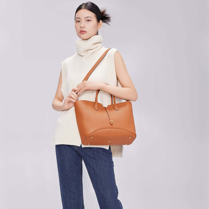 TQING Wind Chime Tote Bag Shoulder Bag #color_gold-brown