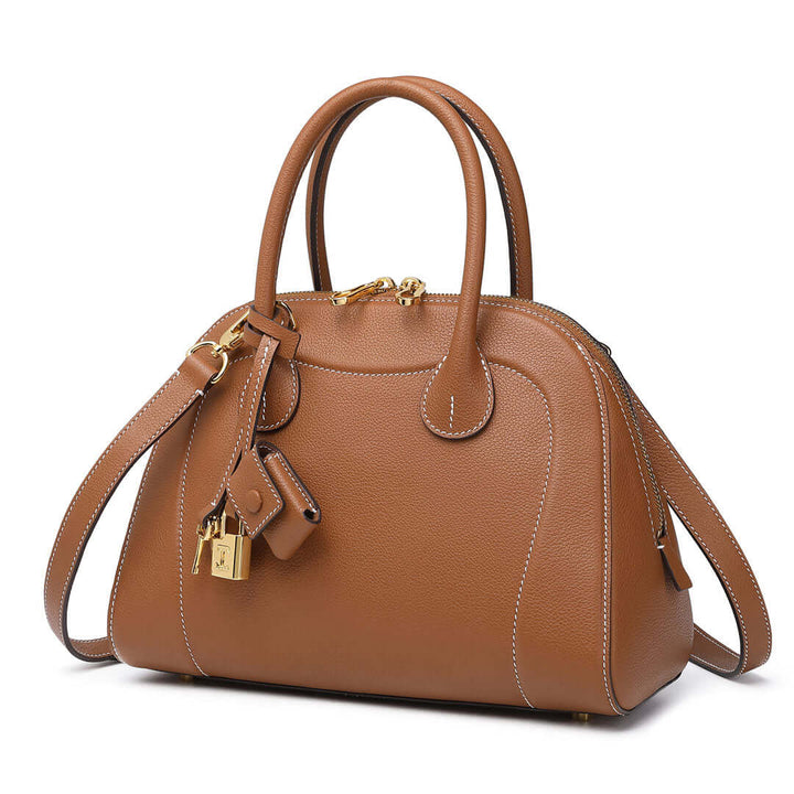 TQING Shell Tote Bag #color_gold-brown