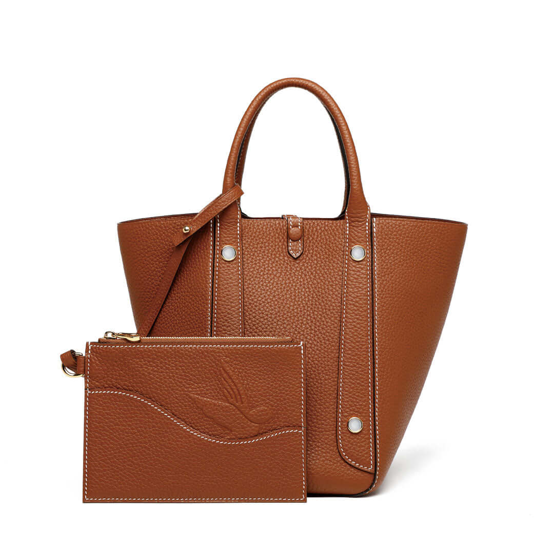 TQING Small Butterfly Bucket Bag #color_gold-brown