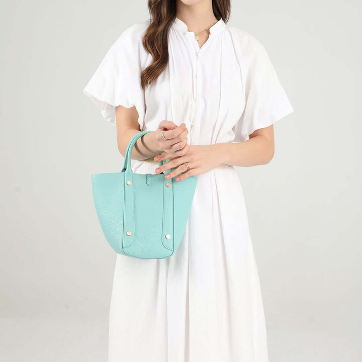TQING Small Butterfly Bucket Bag Tote Bag #color_macaron-blue