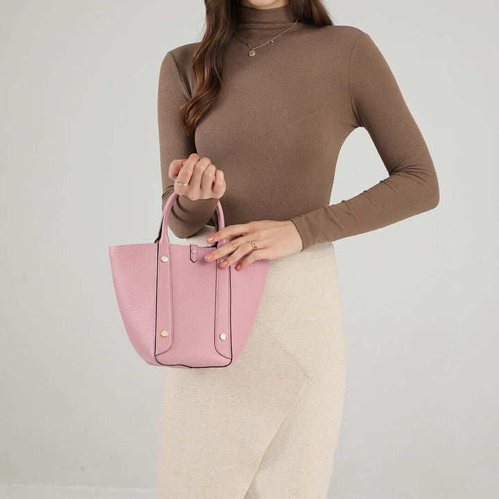 TQING Small Butterfly Bucket Bag Tote Bag #color_mauve-sylvestre