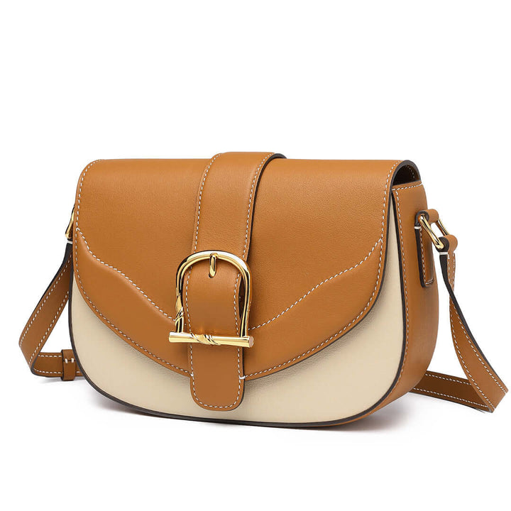 TQING Couplet Crossbody Saddle Bag #color_yellow-white