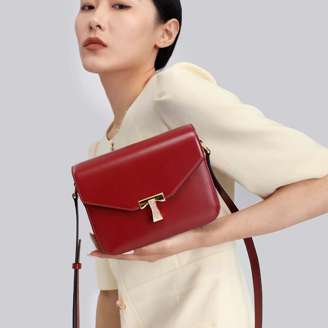 TQING Blessing Crossbody Tofu Bag #color_red
